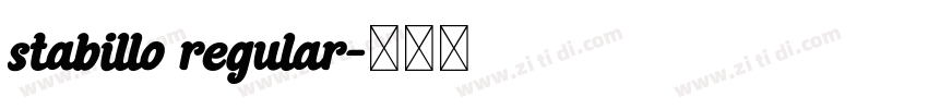 stabillo regular字体转换